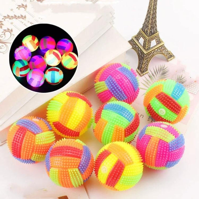 Fun Luminous Balls for Everyday Play and Family Gatherings - colorful soft rubber light-up sensory balls for kids and adults