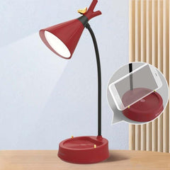 GIVELONG Touch-Controlled Forest Bird LED Table Lamp with USB Charging and Phone Holder for Bedroom Ambiance