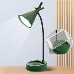 GIVELONG Touch-Controlled Forest Bird LED Table Lamp with USB Charging and Phone Holder for Bedroom Ambiance