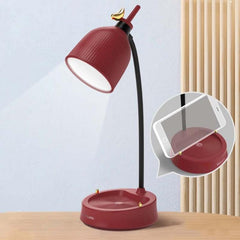 GIVELONG Touch-Controlled Forest Bird LED Table Lamp with USB Charging and Phone Holder for Bedroom Ambiance