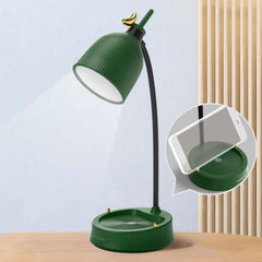 GIVELONG Touch-Controlled Forest Bird LED Table Lamp with USB Charging and Phone Holder for Bedroom Ambiance