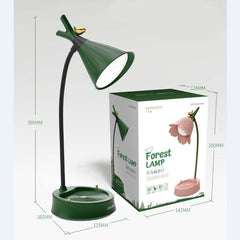 GIVELONG Touch-Controlled Forest Bird LED Table Lamp with USB Charging and Phone Holder for Bedroom Ambiance