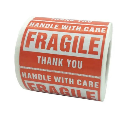 Caution Warning Packaging Sticker Label 75x50mm For Sealing
