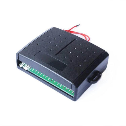 Universal Car Alarm System with Sound, Light, and Dual Remote Control - black ABS control module for 12V vehicles with wiring