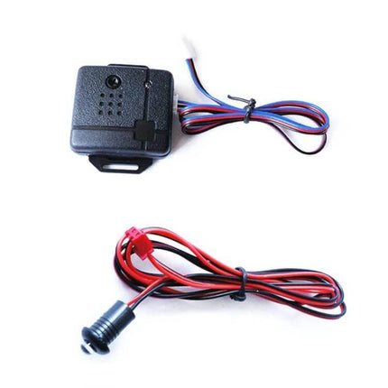 Universal Car Alarm System with Sound, Light, and Dual Remote Control compact ABS alarm module and wiring harness for 12V vehicles