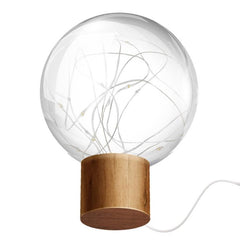 Celestial Glow USB LED Night Light with Wooden Base