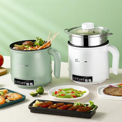 Compact Electric Cooker for Dorms - Multi-Function Non-Stick Rice & Stir Fry Pot, 1.7L, 110V US Plug