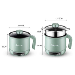 Compact Electric Cooker for Dorms - Multi-Function Non-Stick Rice & Stir Fry Pot, 1.7L, 110V US Plug