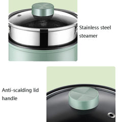 Compact Electric Cooker for Dorms - Multi-Function Non-Stick Rice & Stir Fry Pot, 1.7L, 110V US Plug