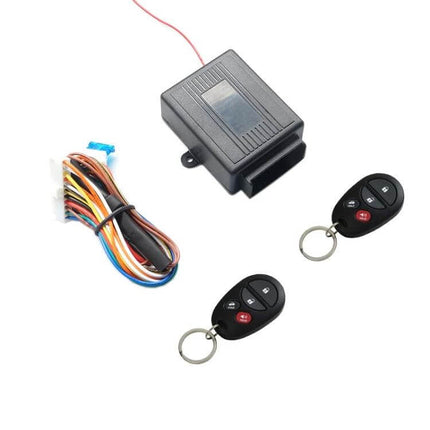 Universal 3-Piece Keyless Entry Remote Control Set for Cars - 12V car alarm module with wiring harness and two key fobs