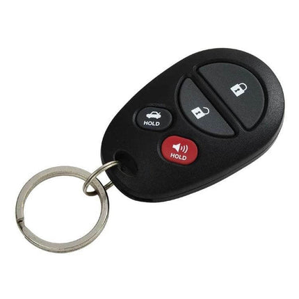 Universal 3-Piece Keyless Entry Remote Control Set for Cars - black key fob with lock, unlock, trunk and panic buttons