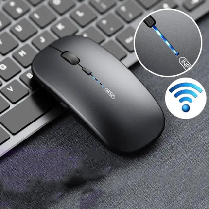 Inphic Mute Wireless Mouse with Battery Display for Laptops