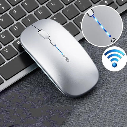Inphic Mute Wireless Mouse with Battery Display for Laptops