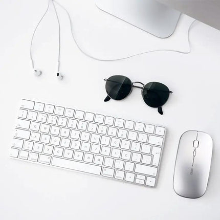 Inphic Mute Wireless Mouse with Battery Display for Laptops