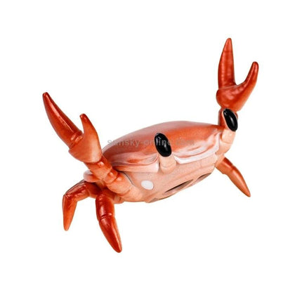 Crab-Style Mobile Phone Stand with Bluetooth Speaker and Pen Holder in red crab design holding phone and organizing pens