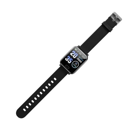 Smart Bracelet for Everyday Health and Activity Tracking - black wristband showing heart rate, steps, and NFC icon