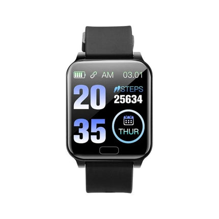 Smart Bracelet for Everyday Health and Activity Tracking showing step count, time, date and NFC-ready wristband