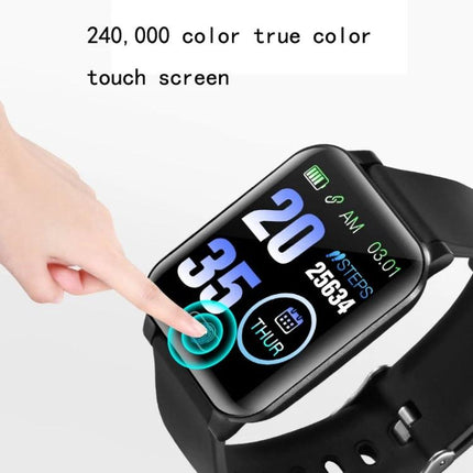 Smart Bracelet for Everyday Health and Activity Tracking with touchscreen displaying time, steps, heart-rate and NFC access on a wrist