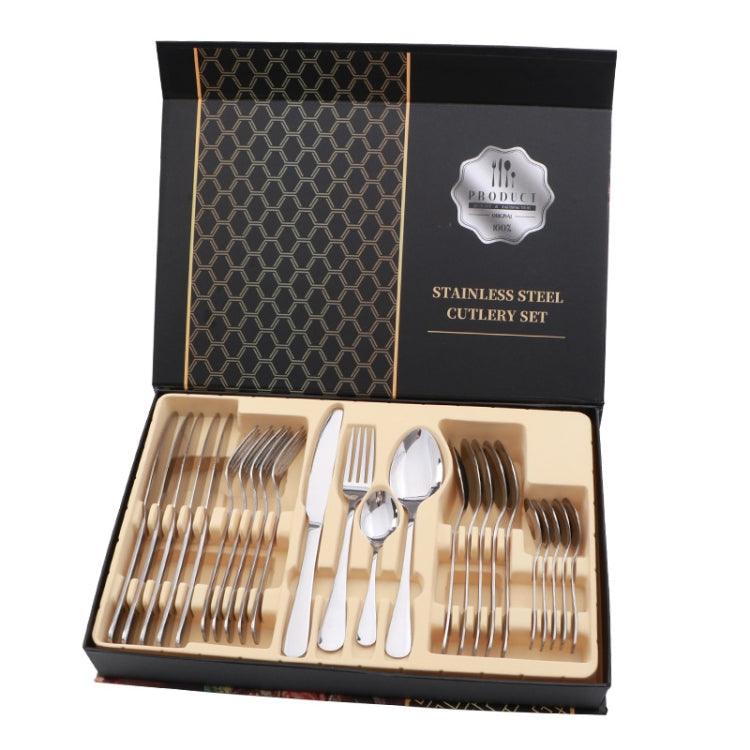 Deluxe 24-Piece Stainless Steel Steak Cutlery Set with Gift Box