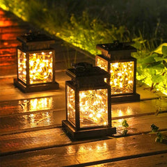 Solar-Powered Copper Wire Decorative Candle Light for Outdoor Gardens