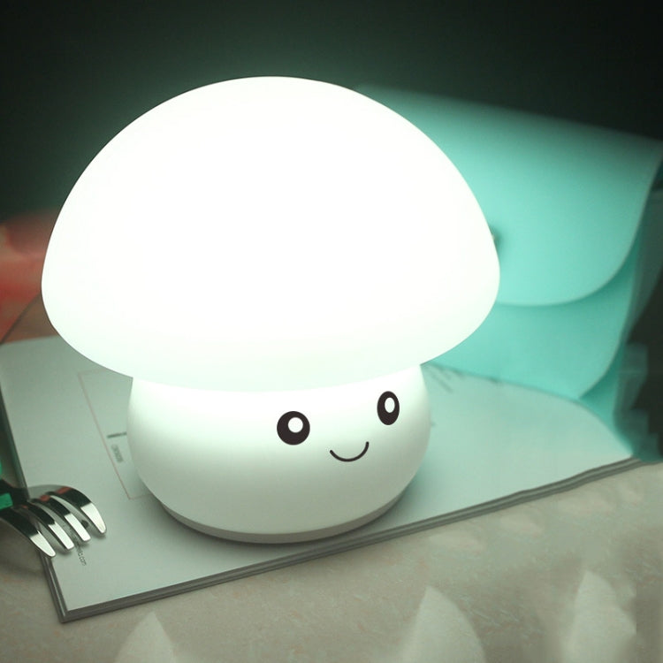 Color-Changing Silicone Mushroom LED Night Light Table Lamp with Vibration Sensor