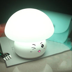 Colorful LED Mushroom Silicone Night Light for Bedside and Sleep