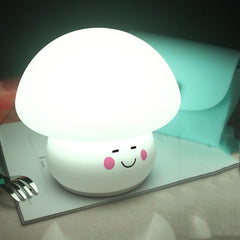 Colorful LED Mushroom Silicone Night Light for Bedside and Sleep