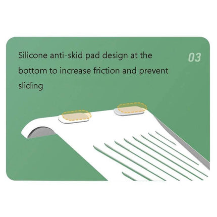 Ergonomic Folding Laptop Stand for Height Adjustment and Cooling with silicone anti-skid pads to prevent sliding and improve stability