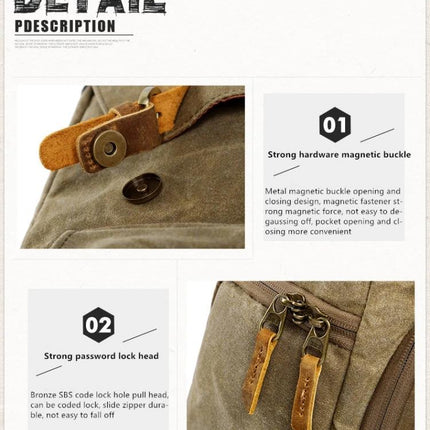 advicho Large Waterproof Camera Backpack for Outdoor Use detailed close-up of magnetic buckle and zipper pulls protecting DSLR gear