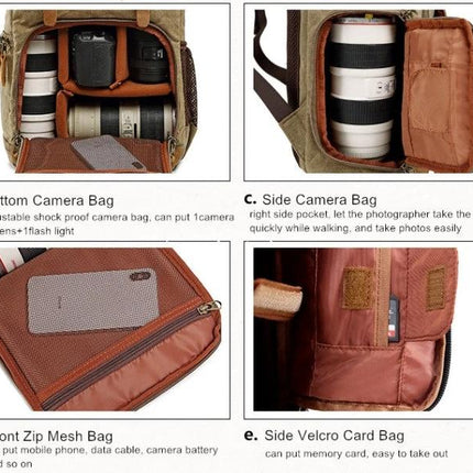 advicho Large Waterproof Camera Backpack for Outdoor Use packed with DSLR, lenses, tripod and organizer pockets