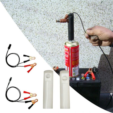 Handy Tool for Routine Vehicle Fuel System Maintenance at Home - universal fuel injector cleaning kit with battery clips and spray can setup
