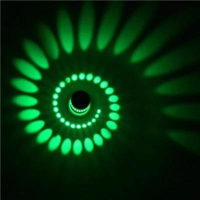 Creative Spiral Wall Lamp for Home Corridors and Decor LED green spiral wall light pattern, compact 55mm modern corridor decor lamp