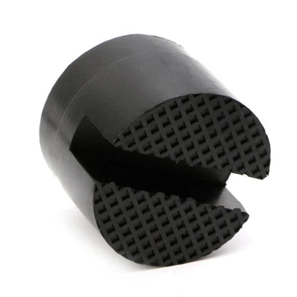 Rubber Jack Pad for Protecting Car Frames in Home Maintenance - black notched rubber jack pad with textured grip for floor jack contact