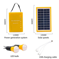 Portable 3W Solar Emergency Light System for Home and Outdoor Use