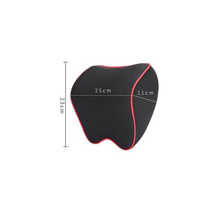Memory Foam Car Neck Pillow For Long Drives Universal Fit - black contoured memory foam neck support pillow 25x23x11cm for cars