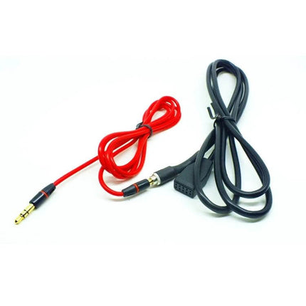 Aux Audio Cable For BMW, 1.5m Length, Everyday In-Car Use - red 3.5mm to BMW USB PC interface cable for E46 car stereo