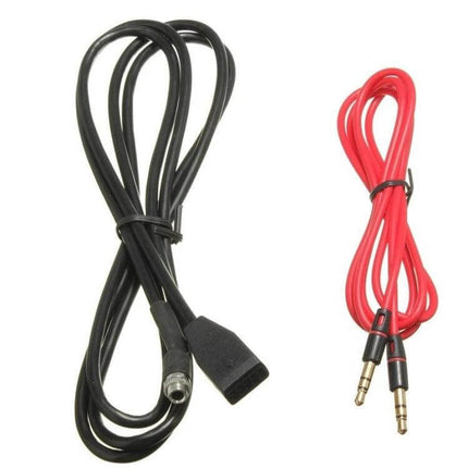 Aux Audio Cable For BMW, 1.5m Length, Everyday In-Car Use - 1.5m ABS aux cable with USB PC interface and 3.5mm jacks for E46 car stereo