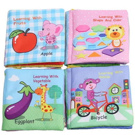 Soft Animal Cloth Baby Rattle Book Stroller Hanging Toy