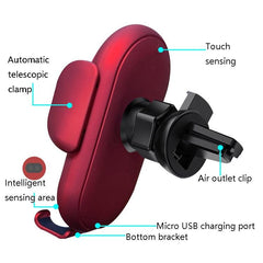 Chargeur sans fil de voiture à capteur infrarouge intelligent Support de voiture Chargeur sans fil de téléphone portable