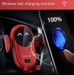 Automatic Infrared Wireless Car Charger with Phone Mount and Fast Charging Capabilities