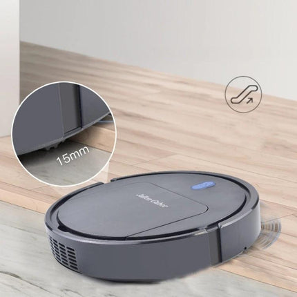 Jallen Gabor Automatic Toy Sweeping Robot for Home Cleaning quiet toy sweeper on hardwood demonstrating 15mm threshold clearance