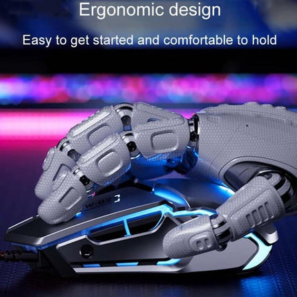 Inphic Programmable Gaming Mouse with Six Custom Keys for Everyday Use - ergonomic RGB gaming mouse with six programmable buttons