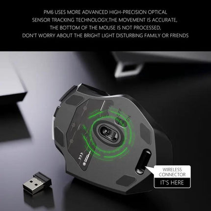Inphic A1 Wireless Mechanical Mouse for Home and Gaming with Silent Buttons