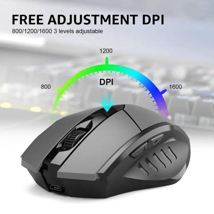 Inphic A1 Wireless Mechanical Mouse for Home and Gaming with Silent Buttons