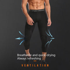 Men's High-Performance Lycra Honeycomb Compression Pants for Basketball and Fitness