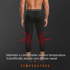 Pantalon de survêtement en lycra à haute élasticité en nid d'abeille pour homme, pantalon de basket-ball, fitness, sept dixièmes