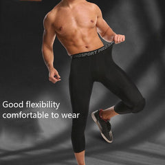 Men's High-Performance Lycra Honeycomb Compression Pants for Basketball and Fitness