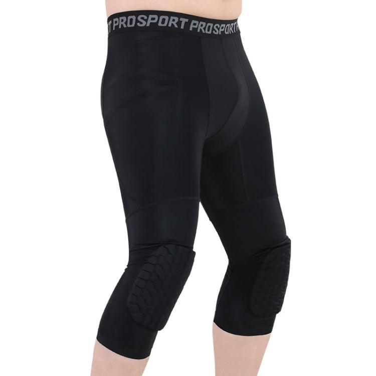 Men's High-Performance Lycra Honeycomb Compression Pants for Basketball and Fitness