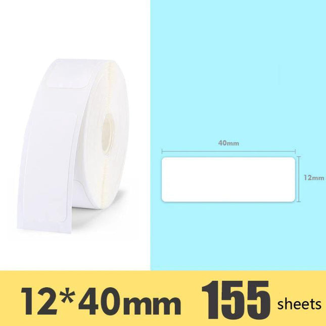 Thermal Price Tag Stickers for NIIMBOT D11 Printer in Multiple Sizes - 12x40mm waterproof thermal label roll, 155 sheets