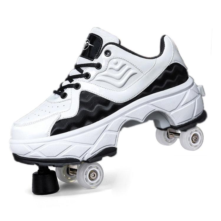 Convertible Roller Skates and Walking Shoes with Hidden Wheels